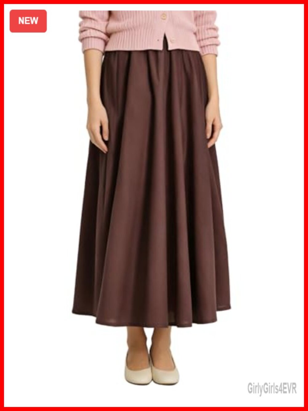 Cotton Linen A-Line Long Flowy Maxi Skirt with Pockets Casual